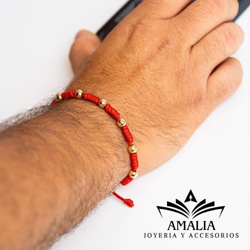 Pulseras 7 Nudos Individual o Pareja - Baño en Oro 18K Italiano