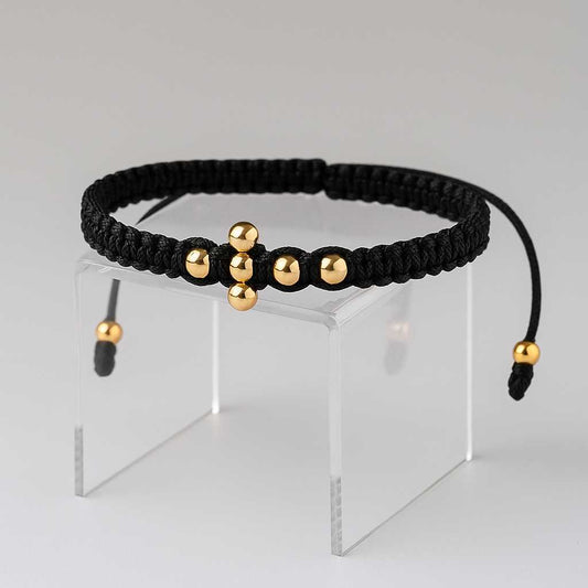 Pulsera Cruz Oro Laminado 18K