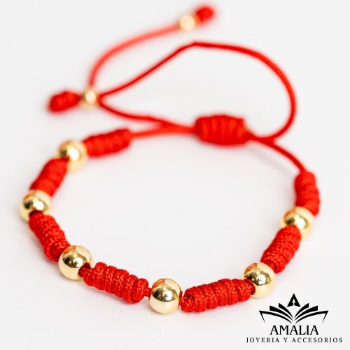 Pulseras 7 Nudos Individual o Pareja - Baño en Oro 18K Italiano