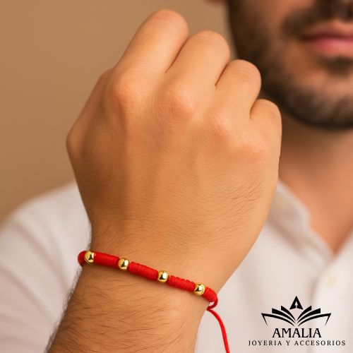 Pulsera 7 Nudos Individual o Parejas - Baño de Oro 18 Kilates
