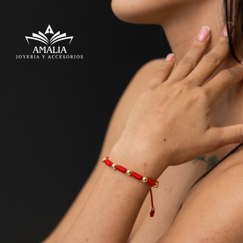 Pulseras 7 Nudos Individual o Pareja - Baño en Oro 18K Italiano